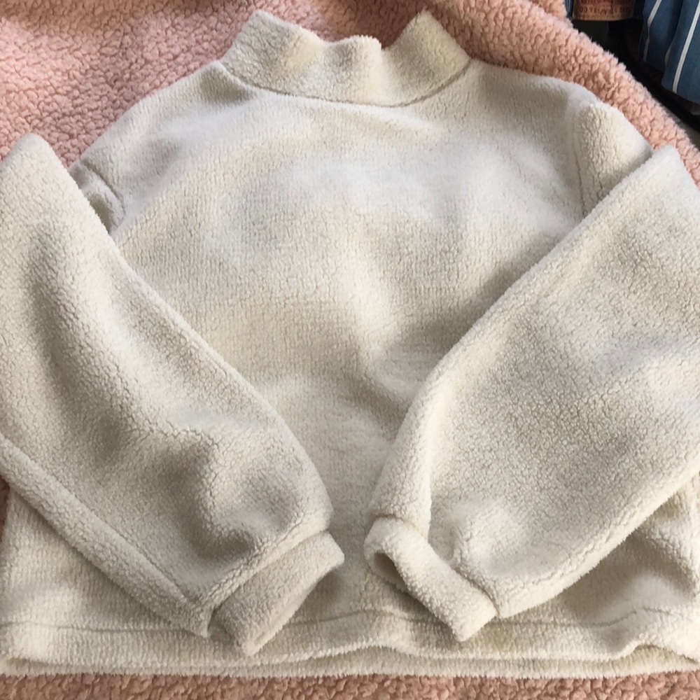 fluffy high neck sweater size medium